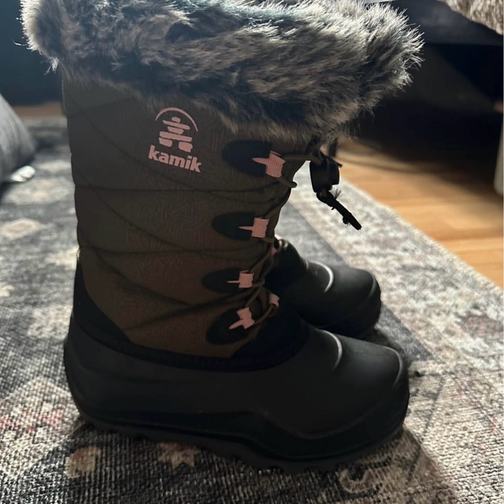 Kamik Kids' Snow Boots - Black and Olive